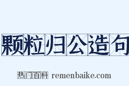 颗粒归公造句是什么意思的图片